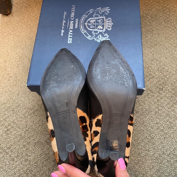 Pedro Miralles Leather Animal Print Heeled Booties 39 (worn once) STUNNING! - Picture 5 of 8